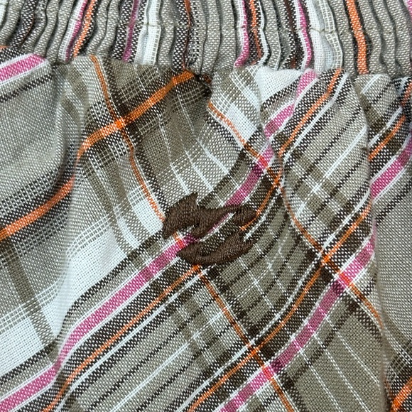 Billabong Plaid Babydoll Ruffle Dress M Smocked Back Adjustable Straps Y… - Picture 8 of 13